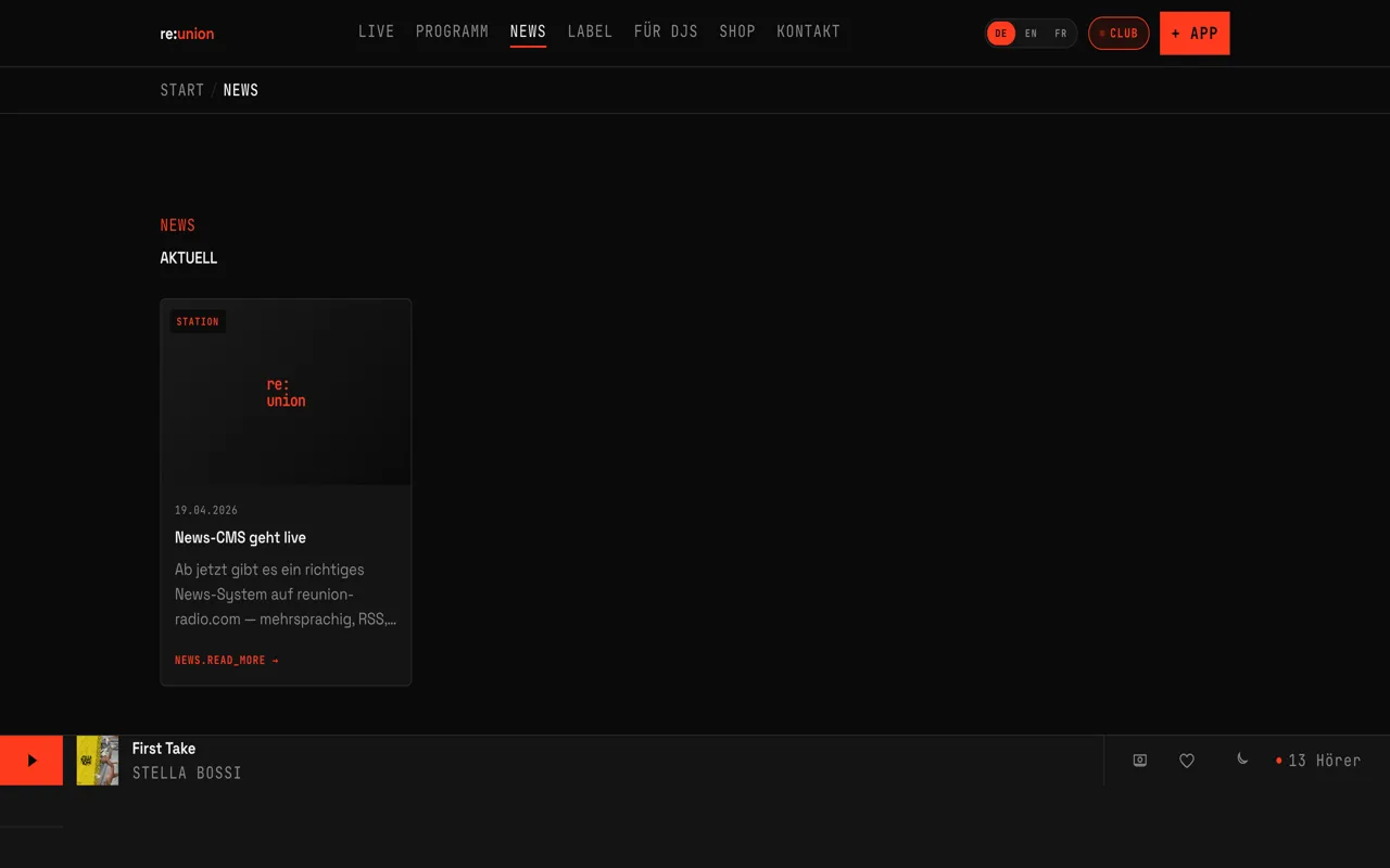 News CMS is live