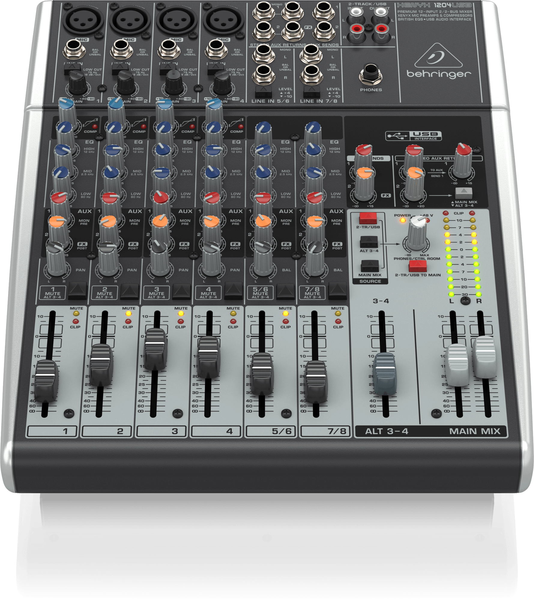 Behringer Xenyx 1204USB: 12-Kanal-Mixer mit USB-Interface